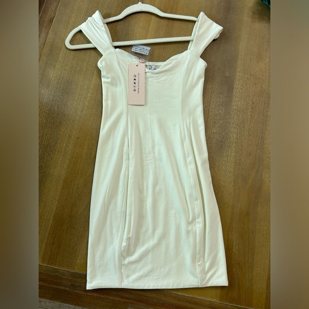 Brand New oh Polly white mini dress- NWT